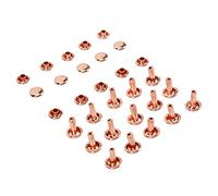 HEEPDD Viti Rivetti, Borchie in Metallo per Lavorazione della Pelle, Oro Rosa Alta Durezza, 100 Set 6x8mm per Borse e Cinture (ferro 2)