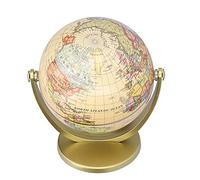 HEEPDD World Map Globe, Practical Plastic Mini Map Globe Desktop Ornament Edition English Edition Rotating Earth Geography Teaching Strumento per l'ufficio della Scuola Domestica NAN
