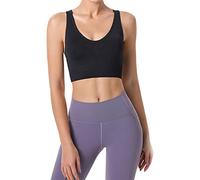 Heersan Reggiseno Sportivo Senza Ferretto Push Up per Donna - Top Sportivo per Yoga, Jogging, Gym, Fitness, Boxing - Sport Bra