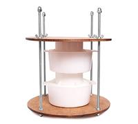 Сheese Making Kit forma rotonda diametro 28,4 cm (guide metalliche 33 cm + 2 stampi per formaggio 1,2 L) pressione fino a 22,7 kg colore noce