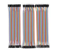 Heevhas 120PCS 40 Pin Jumper Wire Cable Breadboard Ribbon Cables 20cm Female-Female Male-Female Male-Male Jumper Cable 24AWG Wire Jumpers for Arduino Breadboard DIY Project