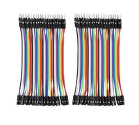 Heevhas 80PCS 40 Pin Jumper Wire Cable Breadboard Ribbon Cables 10cm Male-Female Jumper Cable 24AWG Wire Jumpers for Arduino Breadboard DIY Project