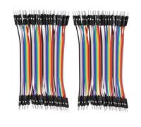 Heevhas 80PCS 40 Pin Jumper Wire Cable Breadboard Ribbon Cables 10cm Male-Male Jumper Cable 24AWG Wire Jumpers for Arduino Breadboard DIY Project