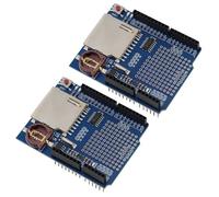 Heevhas Data Logger Module Data Recorder DS1307 Scudo di registrazione Scudo del registratore dati (2 pezzi)