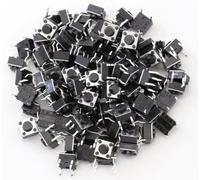 Heevhas Interruttore a pulsante tattile Mini Micro Tact Switch 6 * 6 * 4,3 mm 4 Pin DIP PCB SMD SMT Interruttore a pulsante tattile momentaneo Componenti elettronici (100 pezzi)