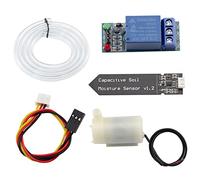 Heevhas Irrigazione automatica Sistema di irrigazione del kit fai-da-te, Modulo relè 1 canale 5V + Sensore capacitivo di umidità del suolo + Mini Pompa Acqua Orizzontale + Tubo in PVC da 1M