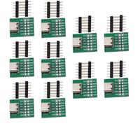 Heevhas Tipo-C USB to DIP Connettore PCB Pinbard tavola di prova presa saldatura Intestazione del perno di immersione adattatore convertitore Modulo adattatore Scheda adattatore (10 pezzi)