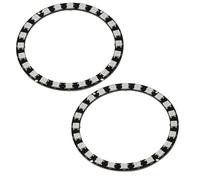Heevhas WS2812 5050 5V RGB LED Ring 24 LEDs Colore completo Accessori modulo luce RGB Scheda lampada anello LED per decorazione (2 pezzi)