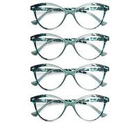 HEEYYOK 4 Pacco Occhiali da Lettura Donna +2.75 Leggero Moda Cerniere a Molla di Qualita Occhiali da Vista Mescola Colore