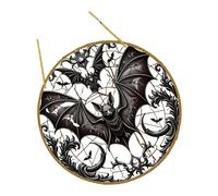 HEEZOU Bat Stained Glass Window Hangings Decorazioni Per Halloween Suncatchers Per Finestra Balconi Yard Wall Pannello di Vetro Colorato