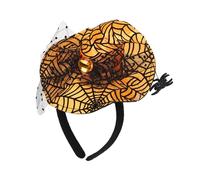 HEEZOU Cappellini da strega con ragnatela per adulti, cappello da mago di Halloween, cerchio, per feste, cloche, cappello da gioco di ruolo