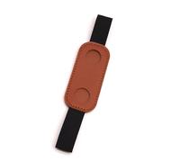 HEEZOU Custodia per penne in pelle PU con fascia elastica impermeabile e design leggero per notebook e accessori da viaggio d'affari organizer per penne, Marrone chiaro