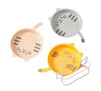 HEEZOU Vassoio da portata creativo per gatti in stile cartone animato con materiali in PP facile da pulire spiedo piatto per cucina decorazione da pranzo divertente gatti piatto da portata in osso