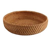 Hefddehy Fatto a mano Rattan Tessitura Rotondo Cesto Frutta Ciotola Rattan Cestino per Pane Cibo Picnic Pane Vari Mini