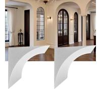 HEFJIAYCIQ 2 Mensole Arrotondate in Schiuma Per Porte, Modanatura Decorativa Precurvata Per Porte Interne, Kit Per Arco Arrotondato A Forma Di Arco Per L'arredamento Della Casa,Bianca,27.5x27.5x27.5cm