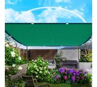 HEFJIAYCIQ 80% Telo D'ombra Per Giardino, Telo A Rete Durevole Con Occhielli, Telo D'ombra Per Piante Serra All'aperto Pergola,Dark green,5x6m