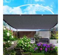 HEFJIAYCIQ 80% Telo D'ombra Per Giardino, Telo A Rete Durevole Con Occhielli, Telo D'ombra Per Piante Serra All'aperto Pergola,Grigio,3x12m