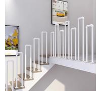 HEFJIAYCIQ Balaustra in Metallo A Forma Di U, Corrimano Decorativo Per Gradini Interni, Per Casa/Villa/Corridoio Colonna Per Ringhiera,Bianca,55cm/1.8ft
