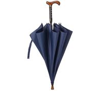 HEFJIAYCIQ Bastone Da Passeggio Antiscivolo 2 in 1 Ombrello, Ombrellone A Stampella Multifunzionale Con Manico Lungo E Asta Dritta, Per Uomini, Donne,Blu,86cm/33.8inch