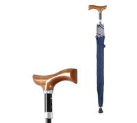 HEFJIAYCIQ Bastone Da Passeggio Antiscivolo Ombrello, Bastone Ombrello Leggero E Antivento Ad Altezza Regolabile, Bastone Ombrello Multifunzione Sicuro Per La Città,Blu,76~80cm/30~31inch
