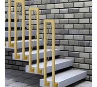 HEFJIAYCIQ Corrimano A Forma Di U Per Scale Esterne E Interne, Corrimano Industriale in Ferro Battuto, Per Portici, Soppalchi, Corridoi, Giardini,Gold 3,45cm/1.4ft