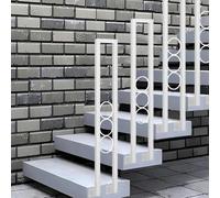 HEFJIAYCIQ Corrimano A Forma Di U Per Scale Esterne E Interne, Corrimano Industriale in Ferro Battuto, Per Portici, Soppalchi, Corridoi, Giardini,White 1,100cm/3.3ft