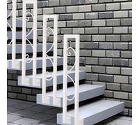 HEFJIAYCIQ Corrimano A Forma Di U Per Scale Esterne E Interne, Corrimano Industriale in Ferro Battuto, Per Portici, Soppalchi, Corridoi, Giardini,White 2,95cm/3.1ft