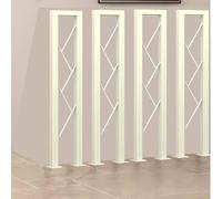 HEFJIAYCIQ Corrimano in Metallo A Forma Di U Per Scale Interne, Altezza 35~100 Cm Ringhiera Di Sicurezza in Ferro Battuto, Ideale Per Esterni, Portici, Loft, Terrazze, Hotel,Bianca,100cm/3.3ft