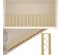 HEFJIAYCIQ Corrimano Per Scale A Forma Di U, Altezza 1,1-3,3 Piedi Ringhiera Sicura Antiscivolo in Ferro Battuto, Ideale Per Portici, Loft, Terrazze, Hotel, Interni Ed Esterni,D'oro,90cm/2.9ft