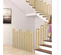 HEFJIAYCIQ Corrimano Per Scale A Forma Di U, Parapetto Di Sicurezza Decorativo in Ferro Battuto, Palo Di Sostegno Antiscivolo Per Veranda, Terrazza, Soppalco E Balcone,D'oro,55cm/1.8ft