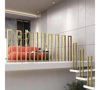 HEFJIAYCIQ Corrimano Per Scale A Forma Di U, Ringhiera in Ferro Battuto Alta 35-100 Cm, Maniglione Per Gradini Esterni Per Villa Con Giardino,Gold 3,90cm/2.9ft