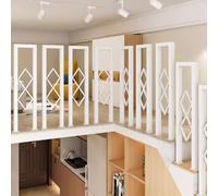 HEFJIAYCIQ Corrimano Per Scale Esterne, Corrimano Moderni A Forma Di U Per Scale Interne, Ringhiera Industriale in Ferro Battuto Antiscivolo Per Scale,White 2,100cm/3.3ft