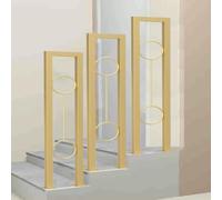 HEFJIAYCIQ Corrimano Per Scale in Metallo A Forma Di U, 1,1-3,3 Piedi Ringhiera Di Sicurezza Decorativa in Ferro Battuto, Per Portici, Soppalchi, Corridoi, Giardini,D'oro,90cm/2.9ft
