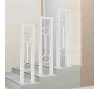 HEFJIAYCIQ Corrimano Per Scale in Metallo A Forma Di U, 1,1-3,3 Piedi Ringhiera Di Sicurezza Decorativa in Ferro Battuto, Per Portici, Soppalchi, Corridoi, Giardini,Bianca,90cm/2.9ft