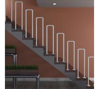 HEFJIAYCIQ Corrimano Per Scale Interne A Forma Di U, Balaustra Antiscivolo Di Sicurezza Alta 35-100 Cm, Maniglione Per Gradini Esterni Per Ville Con Giardino,Bianca,100cm/3.3ft