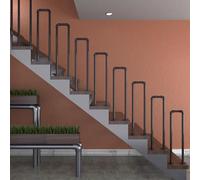 HEFJIAYCIQ Corrimano Per Scale Interne A Forma Di U, Balaustra Antiscivolo Di Sicurezza Alta 35-100 Cm, Maniglione Per Gradini Esterni Per Ville Con Giardino,Nero,70cm/2.2ft