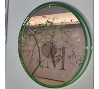 HEFJIAYCIQ Finestra Rotante Con Vetro Temperato, Finestre Per Capannone in Lega Di Alluminio Girevoli A 360°, Per Il Bagno, La Cucina, La Casetta Dei Giochi,Green 3,45cm/17.7in