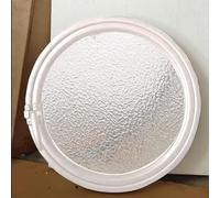 HEFJIAYCIQ Finestra Rotonda Girevole in Lega Di Alluminio, Finestra Ad Oblò Con Maniglia in Vetro Temperato Con Decoro A Parete, Finestra A Battente Per La Cucina,White 2,35cm/13.7in