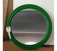 HEFJIAYCIQ Finestra Rotonda Girevole in Lega Di Alluminio, Finestra Ad Oblò Con Maniglia in Vetro Temperato Con Decoro A Parete, Finestra A Battente Per La Cucina,Green 1,35cm/13.7in