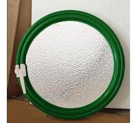 HEFJIAYCIQ Finestra Rotonda Girevole in Lega Di Alluminio, Finestra Ad Oblò Con Maniglia in Vetro Temperato Con Decoro A Parete, Finestra A Battente Per La Cucina,Green 2,110cm/43.3in