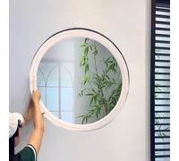 HEFJIAYCIQ Finestra Rotonda Per Capannone Con Montaggio A Filo, Finestra Ad Oblò Rotante A 360° Con Maniglie, Bagno Cucina Rotante Ventilato Finestre Di Vetro Temperato,White 3,40cm/15.7in