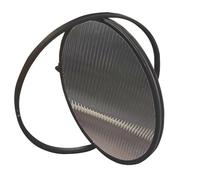HEFJIAYCIQ Finestre Rotanti in Vetro Temperato, Finestre Di Ventilazione in Lega Di Alluminio Girevoli A 360 Gradi, Per Il Bagno, La Cucina, La Decorazione Della Casa Da Gioco,Black 1,35cm/13.7in