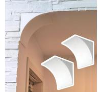 HEFJIAYCIQ Kit Arco Arrotondato Per Porta, Decorazione Arrotondata in Schiuma Leggera Da 2 Pezzi, Modanature Precurvate Semicircolari Per Interni,Bianca,280x280x280mm