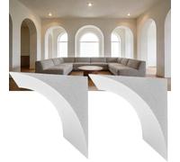 HEFJIAYCIQ Kit Con 2 Archi Arrotondati Per Porte, Semicerchi in Schiuma Preformati, Per Aggiungere Facilmente Angoli Arrotondati A Qualsiasi Apertura,Bianca,245x245x245mm