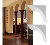 HEFJIAYCIQ Kit Da 2 Pezzi Per Arco Da Porta in Schiuma Per Decorazioni D'interni, Kit Con Arco Superiore Arrotondato in Schiuma Preformato, Arco Per Ristrutturazione Domestica,Bianca,12x14x14cm