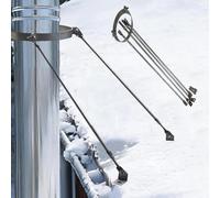 HEFJIAYCIQ Kit Di Supporto Per Camini Da Tetto in Acciaio Inossidabile, Set Di Staffe Di Supporto Per Tubi Di Stufe, Resiste Facilmente Alle Tempeste Di Neve,Argento,280mm