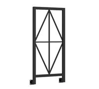 HEFJIAYCIQ Kit Ringhiera in Ferro Metallico, Montanti Per Terrazza E Ringhiera Per Portico, Per Sistema Di Ringhiere Fai Da Te Per Interni Ed Esterni,Black 3,40x100cm