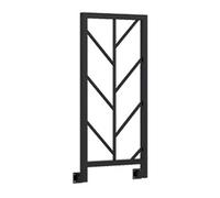 HEFJIAYCIQ Kit Ringhiera in Ferro Metallico, Montanti Per Terrazza E Ringhiera Per Portico, Per Sistema Di Ringhiere Fai Da Te Per Interni Ed Esterni,Black 5,40x105cm