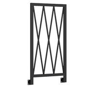 HEFJIAYCIQ Kit Ringhiera in Ferro Metallico, Montanti Per Terrazza E Ringhiera Per Portico, Per Sistema Di Ringhiere Fai Da Te Per Interni Ed Esterni,Black 4,40x90cm