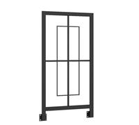 HEFJIAYCIQ Kit Ringhiera in Ferro Metallico, Montanti Per Terrazza E Ringhiera Per Portico, Per Sistema Di Ringhiere Fai Da Te Per Interni Ed Esterni,Black 2,40x85cm